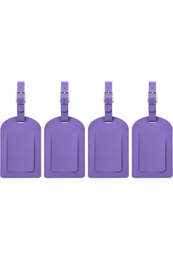 4-Piece Luggage Tags for Suitcase Travel Bag Labels Privacy Protection Luggage Tag for Baggage PVC Baggage ID Label Tags