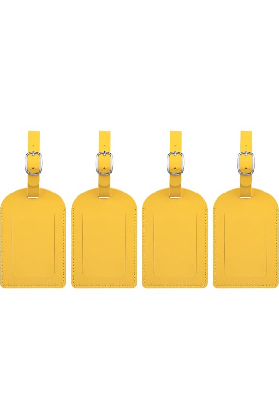 4-Piece Luggage Tags for Suitcase Travel Bag Labels Privacy Protection Luggage Tag for Baggage PVC Baggage ID Label Tags