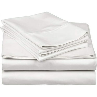 4 Piece Luxurious Sheet Set ultra Soft 100% Egyptian Cotton, 800 Thread Count 10 Inch Deep Pocket - (Twin - Size) Solid White Colour