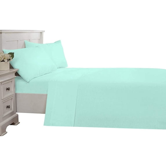 4 Piece Luxurious Sheet Set ultra Soft 100% Egyptian Cotton, 800 Thread Count 12 Inch Deep Pocket - (Queen - Size) Solid Aqua Blue Colour
