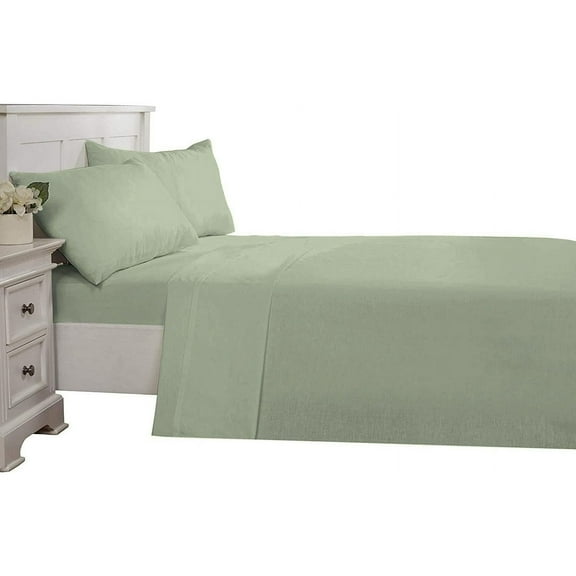 4 Piece Luxurious Sheet Set ultra Soft 100% Egyptian Cotton, 800 Thread Count 24 Inch Deep Pocket - (Queen - Size) Solid Light Sage Colour