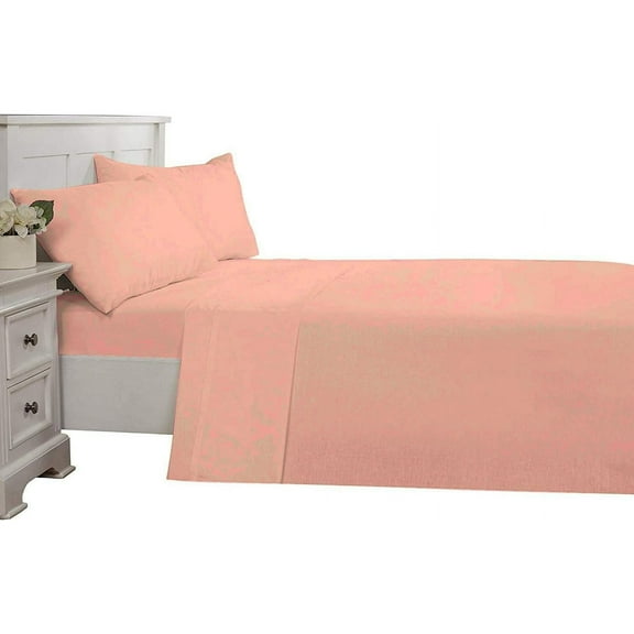 4 Piece Luxurious Sheet Set ultra Soft 100% Egyptian Cotton, 800 Thread Count 8 Inch Deep Pocket - (Cal King - Size) Solid Peach Colour