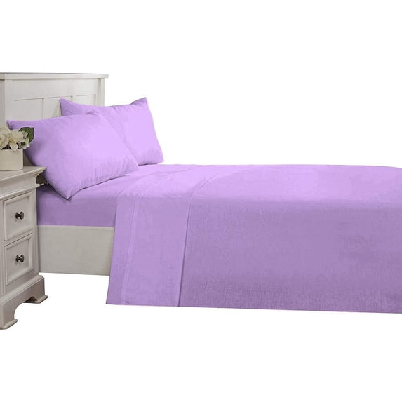 4 Piece Luxurious Sheet Set ultra Soft 100% Egyptian Cotton, 800 Thread Count 8 Inch Deep Pocket - (Queen - Size) Solid Lilac Colour