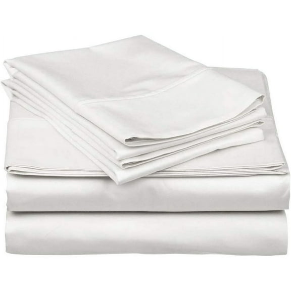 4 Piece Luxurious Sheet Set ultra Soft 100% Egyptian Cotton, 800 Thread Count 8 Inch Deep Pocket - (Twin - Size) Solid White Colour
