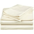 thumbnail image 1 of 4 Piece Luxury Bed Sheet Set, 300 Thread Count, 22" Deep Pocket, 100% Egyptian Cotton, Cool and Breathable - Ivory Solid,Twin-XXL Size., 1 of 6
