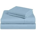 thumbnail image 1 of 4 Piece Luxury Bed Sheet Set - 600 Thread Count - 100% Egyptian Cotton - 12" Deep Pocket - Hotel Quality Bed Sheet Set - Twin Size - Light Blue Solid, 1 of 7