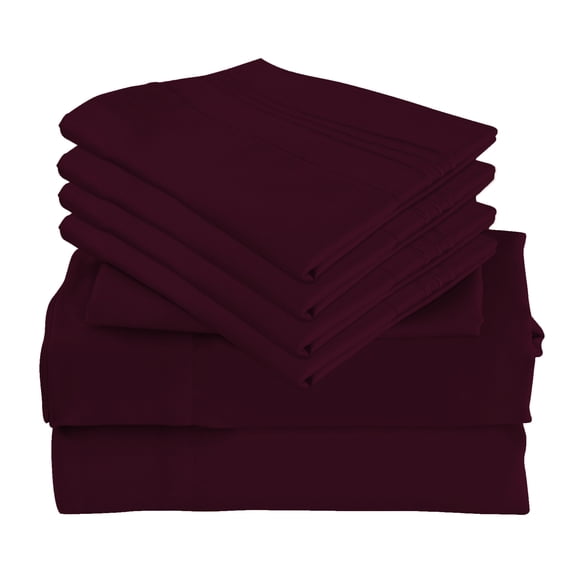 4 Piece Luxury Rayon Made From Bamboo Sheets Set- Twin Eggplant Sheets, Softer Than Cotton-Up To 16" Deep Pockets-Wrinkle Free-Extremely Soft Bamboo Derived Rayon Sheets- Twin,Eggplant