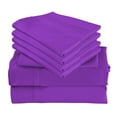 thumbnail image 1 of 4 Piece Luxury Rayon Made From Bamboo Sheets Set- Twin Violet Sheets, Softer Than Cotton-Up To 16" Deep Pockets-Wrinkle Free-Extremely Soft Bamboo Derived Rayon Sheets- Twin, Violet, 1 of 4
