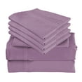 thumbnail image 1 of 4 Piece Luxury Rayon Made From Bamboo Sheets Set- Twin XL Lavender Sheets, Softer Than Cotton-Up To 16" Deep Pockets-Wrinkle Free-Extremely Soft Bamboo Derived Rayon Sheets- Twin XL,Lavender, 1 of 4