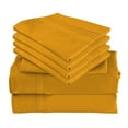 thumbnail image 1 of 4 Piece Luxury Rayon Made From Bamboo Sheets Set- Twin Gold Sheets, Softer Than Cotton-Up To 16" Deep Pockets-Wrinkle Free-Extremely Soft Bamboo Derived Rayon Sheets- Twin,Gold, 1 of 4