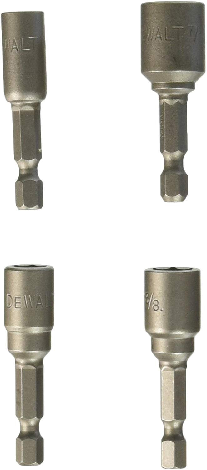 DEWALT Magnetic Nut Driver Bit Set DW2229 - Hex Shank, Steel - 4 Piece Set