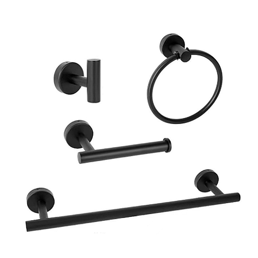 4 Piece Matte Bathroom Hardware Set Bathroom Towel Rack Set, Bathroom