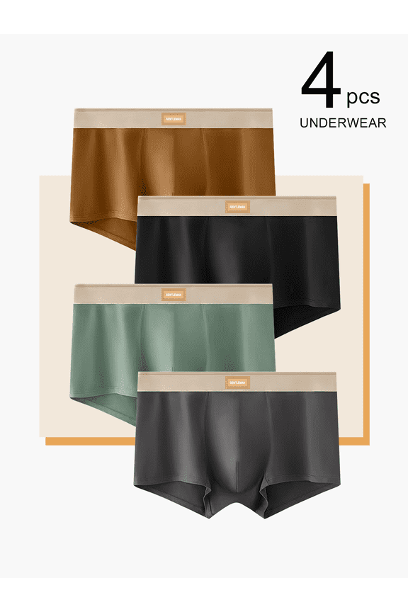 4-Piece Men's Boxers |  Breathable & Skin-Friendly Like Embraced by Clouds, Snug Fit Without Restraint