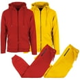 thumbnail image 1 of 4-Piece Men's Fleece-Lined Full Zip Hoodie & Jogger 2-Piece Sets (4Piece = 2Full Sets), 1 of 5