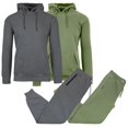 thumbnail image 1 of 4-Piece Men's Fleece-Lined Pullover Hoodie & Jogger 2-Piece Sets (4Piece = 2Full Sets), 1 of 5