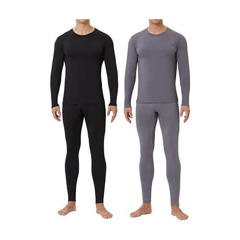(4Piece) Men's Long Sleeve Fleece Thermal Sets