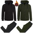 thumbnail image 1 of 4-Piece Men's Polar Fleece Hoodie & Jogger Set (Sizes, S - 4XL), 1 of 4