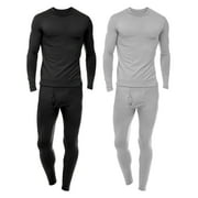 BARGAIN HONCHO 4-Piece Men's Winter Warm Ultra-Soft Fleece-Lined Thermal Underwear Set