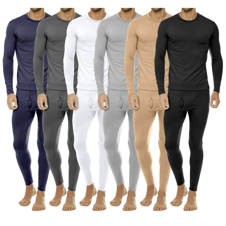 4 Piece Mens Fleece Lined Thermal Set for Cold Weather Walmart