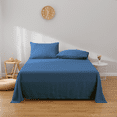 thumbnail image 1 of 4-Piece Microfiber Bed Sheet Sets,1400 Thread Count Deep Pocket Bedding,Wrinkle Fade Resistant Lightweight (Queen ,Navy Blue ), 1 of 6