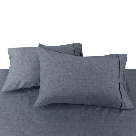 Marquess 4 Piece Microfiber Sheet Set Queen Size, 16" Deep Pocket Bedding Set Navy Blue Color