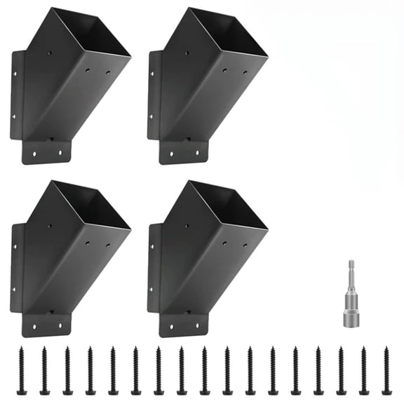 4 Piece Mild Steel Shade Bracket Structure Developed For 45 Angled Mounting On Outdoor Arrangements And Wooden Joists