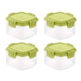 thumbnail image 1 of 4Pcs Mini Square Transparent Seasoning Bottles Leakproof Lid Kitchen Picnic Food Storage Containers, 1 of 7