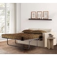 thumbnail image 1 of 4-Piece Olympic Queen Sleeper Sofa Sheet Set, 100% Egyptian Cotton, 600 Thread Count, Fits 5" Deep Pull-Out Couch Mattress (66" x 80") -Leopard Print Solid, 1 of 5