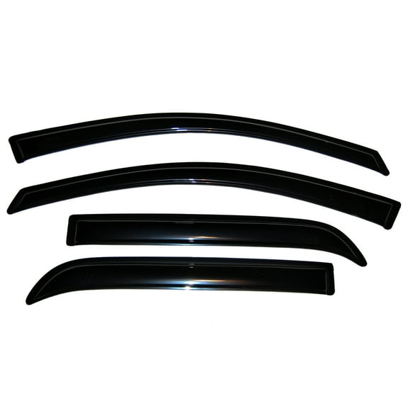 4-Piece Out Channel Window Deflector Set, Smoke Tinted Acrylic, Outside Mount-4PCS Out Channel Window Visor