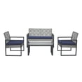 thumbnail image 1 of 4-Piece Outdoor Patio Conversation Set, All-weather Wicker Conversation Set w/Cushions,Light Gray, 1 of 13