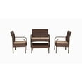 thumbnail image 1 of Westin Outdoor P141-02 Rattan Wicker Modern Sofa Set, Beige - 4 Piece, 1 of 18