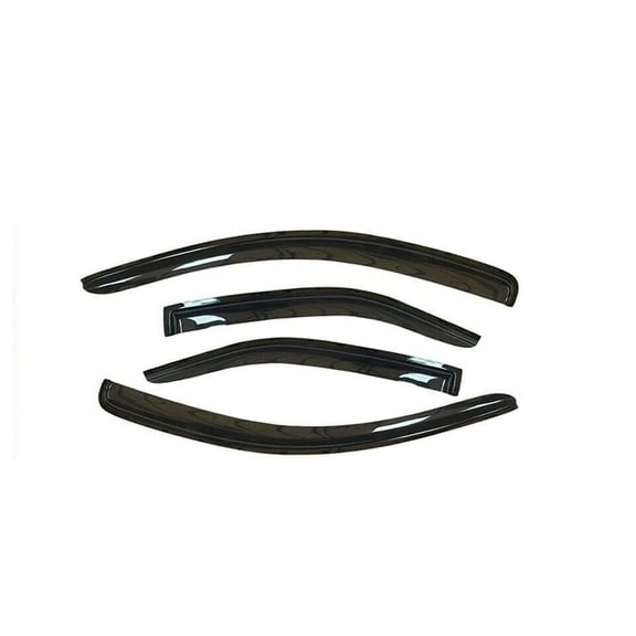 4-Piece Outside Mount Window Set Smoke Tinted Acrylic Deflectors-4xOutside Mount Window Visor