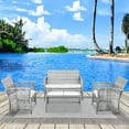 thumbnail image 1 of 4-Piece Patio Furniture Sets in Patio & Garden, Outdoor Wicker Sofa PE Rattan Chair Garden Conversation Set for Backyard with Two Single Sofa, One Loveseat, Tempered Glass Table, Q8602, 1 of 13