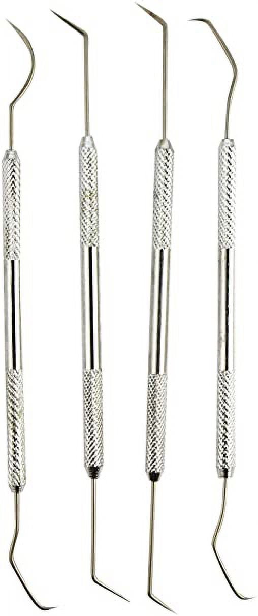 4 Piece Pick Set - Double End, Metal Tubular Grips