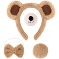 thumbnail image 1 of Vjnyvs 4-Piece Plush Khaki Bear Ears Headband Set,Tail, Bow Tie & Nose Kit, Khaki, 1 Set, 1 of 7