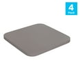 thumbnail image 1 of 4 Piece Polyresin Chair Seats, Textured Design, Light Gray, 1 of 4