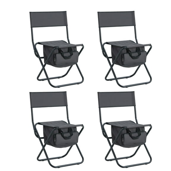 4 Piece Portable Folding Chair with Storage Bag, 280Lbs Max Loading Indoor Outdoor Foldable Chair