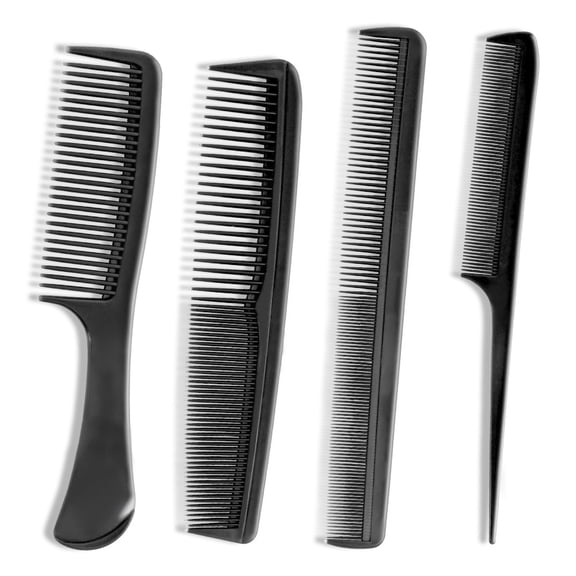 4 Piece Premium Hair Comb Kit, Hair Styling Comb Set, Tail Combs & Dresser Combs for Men Women