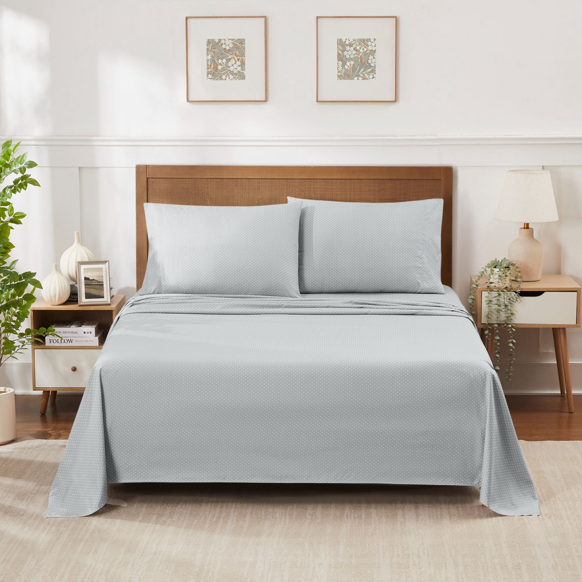 4 Piece Printed Sheet Set, Deluxe Ultra Soft 1500 Series, Double ...