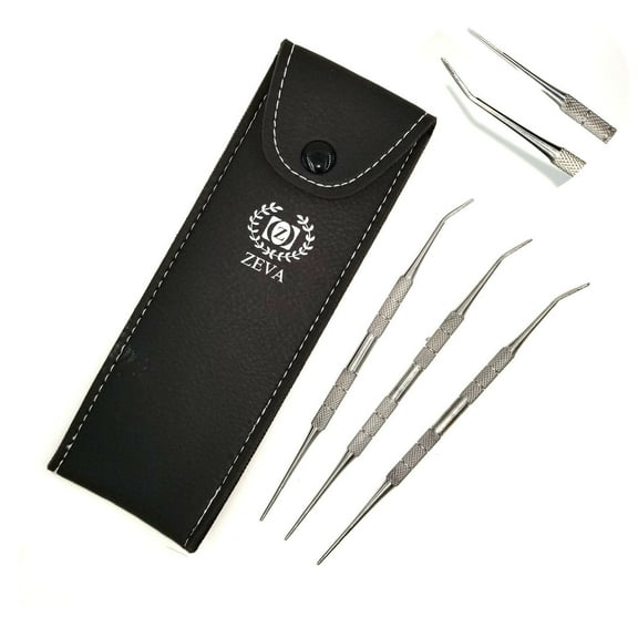 4 Piece Professional Cuticle Pusher Trimmer Cutter Nipper Remover for Manicure