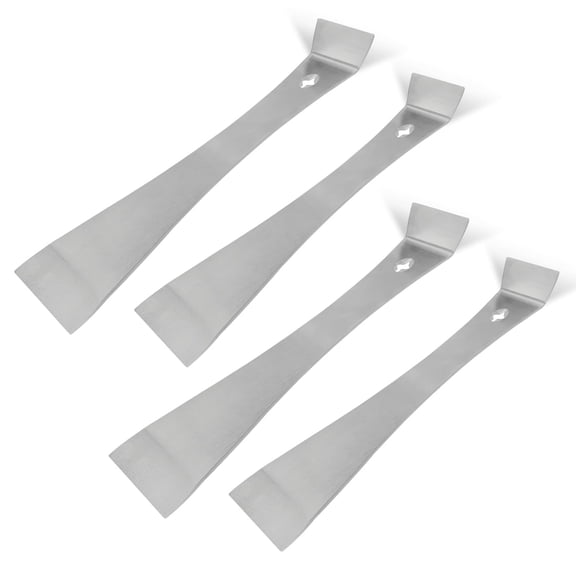 4-Piece Pry Bar Scraper Set, Stainless Steel Flat Pry Bars with Hex Screwdriver Function, Multi-Purpose Nail Puller, Trim, Demolition & Repair Tools