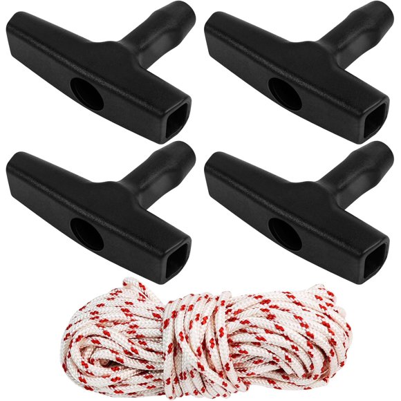 4-Piece Pull Start Cord Kit with 10-Meter Rope, Diameter 3 Mm Ideal for Garage Door Cable Replacement, Small Engines, And Attic Pull down Systems, Compatible