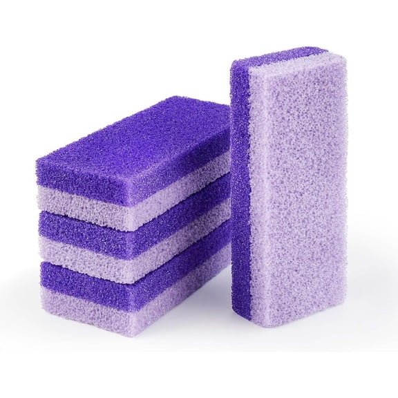 4 Piece Purple Foot Pumice Stone Double Sided Callus Remover Glass Pedicure Scrubber Tool