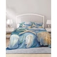 4 Piece Queen Sheet Set Beach Coastal Sheets Set for Queen Size Bed ...