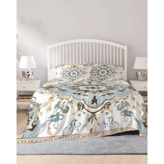 4 Piece Queen Sheet Set Boho Sheets Set for Queen Size Bed, Breathable Soft Microfiber Bed Sheets Cooling Ethnic Aztec Southwest Neutral Aesthetic Motifs Fitted Sheet Deep Pocket, Pillowcases