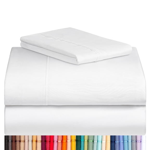 4 Piece Queen Sheet Set Deep Pockets 18 Inch Wrinkle Resistant Cooling Soft Bed Linens Machine Washable Ecological Bedding