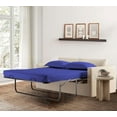 thumbnail image 1 of 4-Piece Queen Sleeper Sofa Sheet Set, 100% Egyptian Cotton, 800 Thread Count, Fits 5" Deep Pull-Out Couch Mattress (60" x 74") - Royal Blue Solid, 1 of 5