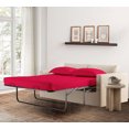 thumbnail image 1 of 4-Piece Queen Sleeper Sofa Sheet Set, 100% Egyptian Cotton, 800 Thread Count, Fits 8" Deep Pull-Out Couch Mattress (60" x 74") - Red Solid, 1 of 5