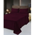 thumbnail image 1 of 4 Piece Rayon Made From Bamboo Sheet Set by OKAO, Egg Plant Twin Xl Sheets-Silky Soft- Wrinkle Free- Deep Pockets(16")- 1 Fitted Sheet, 1 Flat, 2 Pillowcases Twin XL, Eggplant, 1 of 5