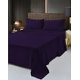 thumbnail image 1 of 4 Piece Rayon Made From Bamboo Sheet Set by OKAO, Twin Purple Sheets-Silky Soft- Wrinkle Free- Deep Pockets(16")- 1 Fitted Sheet, 1 Flat, 2 Pillowcases Twin, Purple, 1 of 5